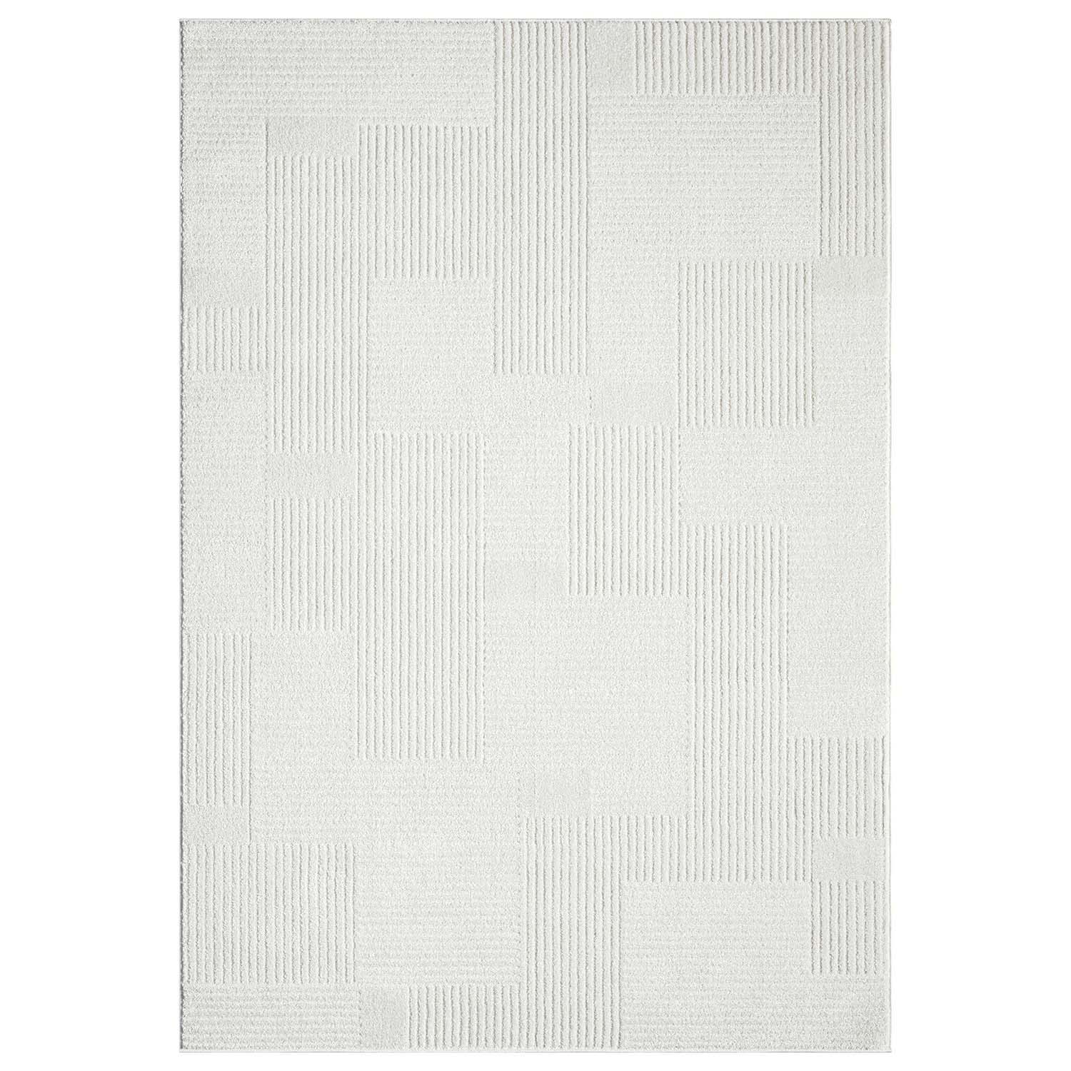 Tapis à motifs Ton sur Ton Lignes Crème – STUDIO DECO