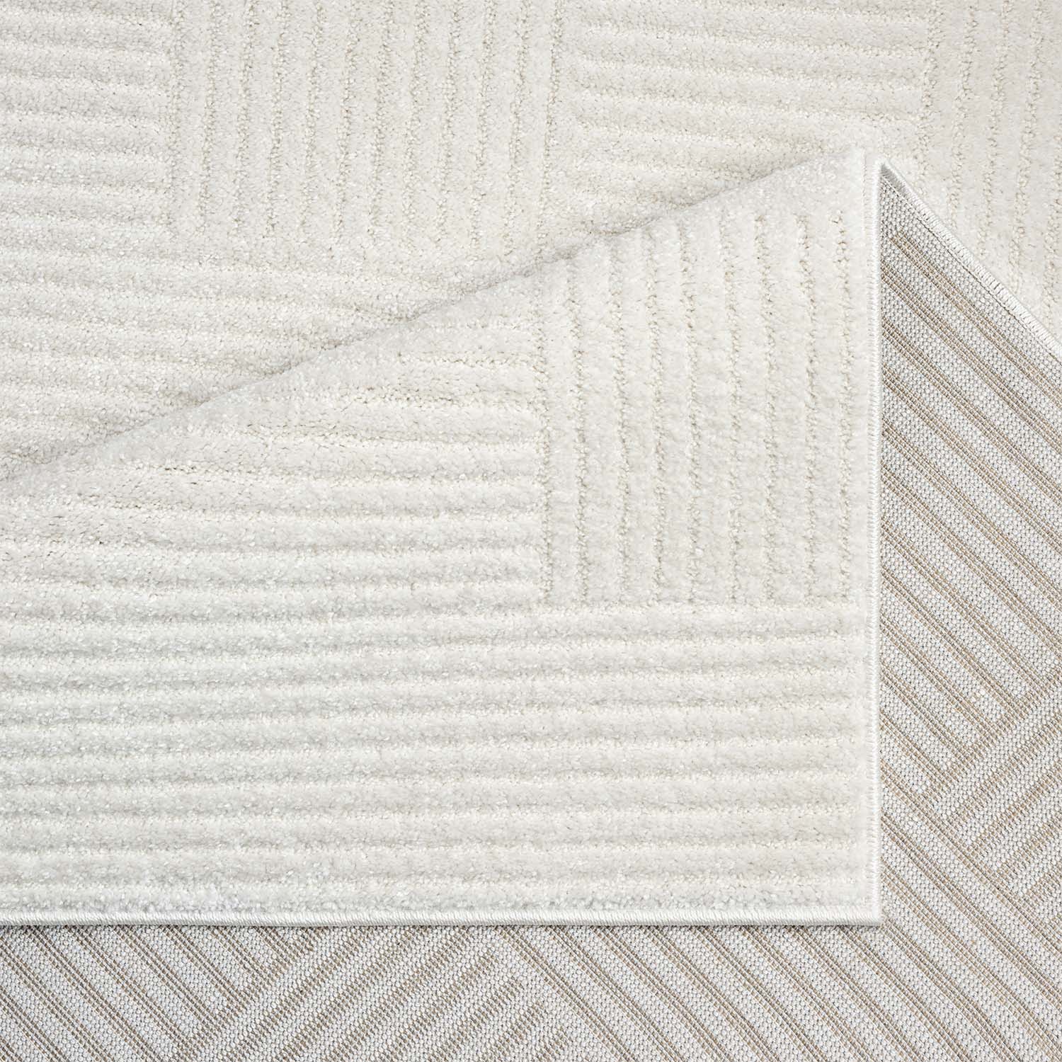 Tapis de couloir à motifs Lignes - Crème – STUDIO DECO