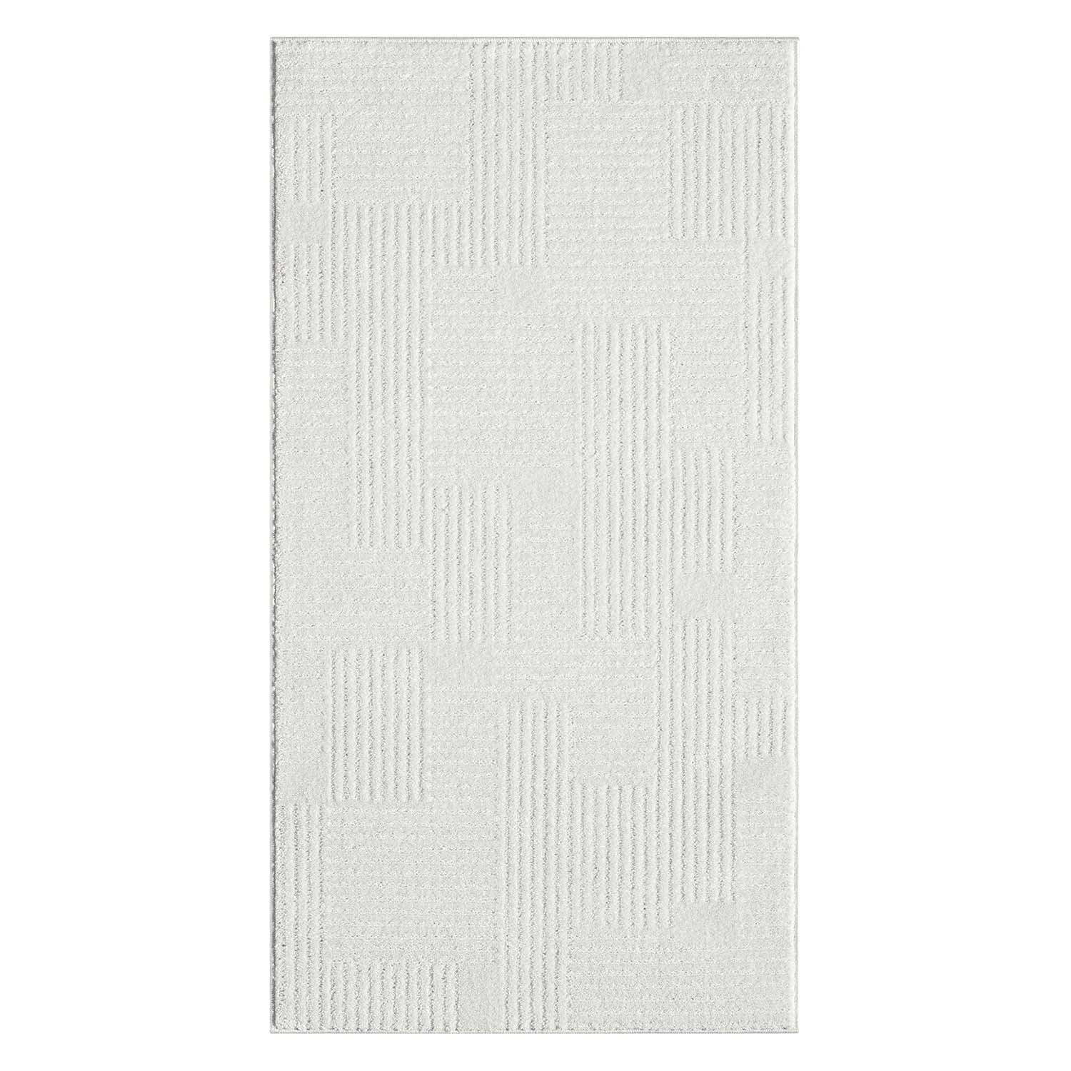 Tapis de couloir à motifs Lignes - Crème – STUDIO DECO