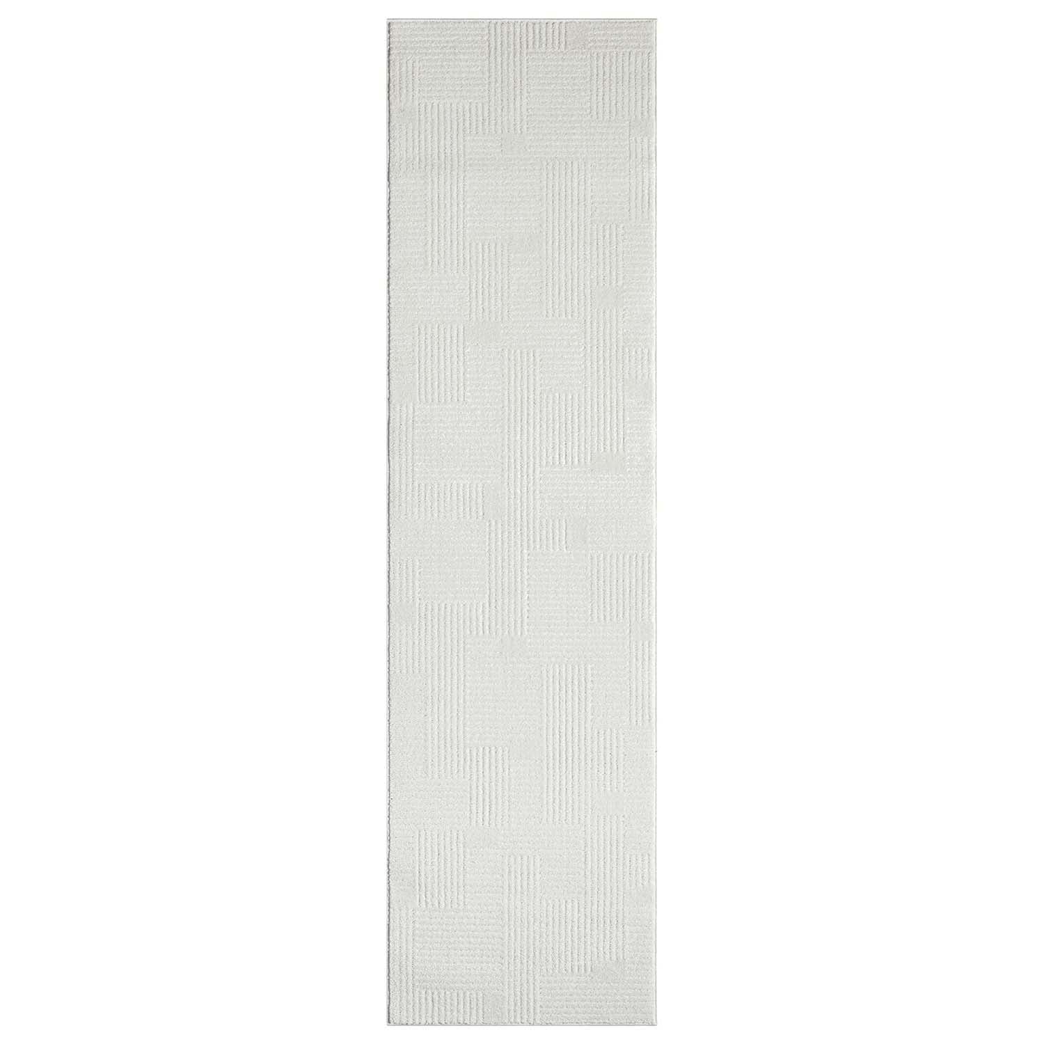 Tapis de couloir à motifs Lignes - Crème – STUDIO DECO