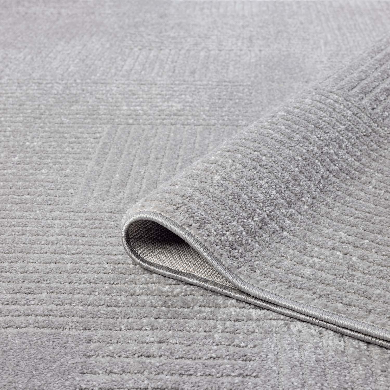 Tapis Rond à motifs Ton sur Ton Lignes Gris – STUDIO DECO