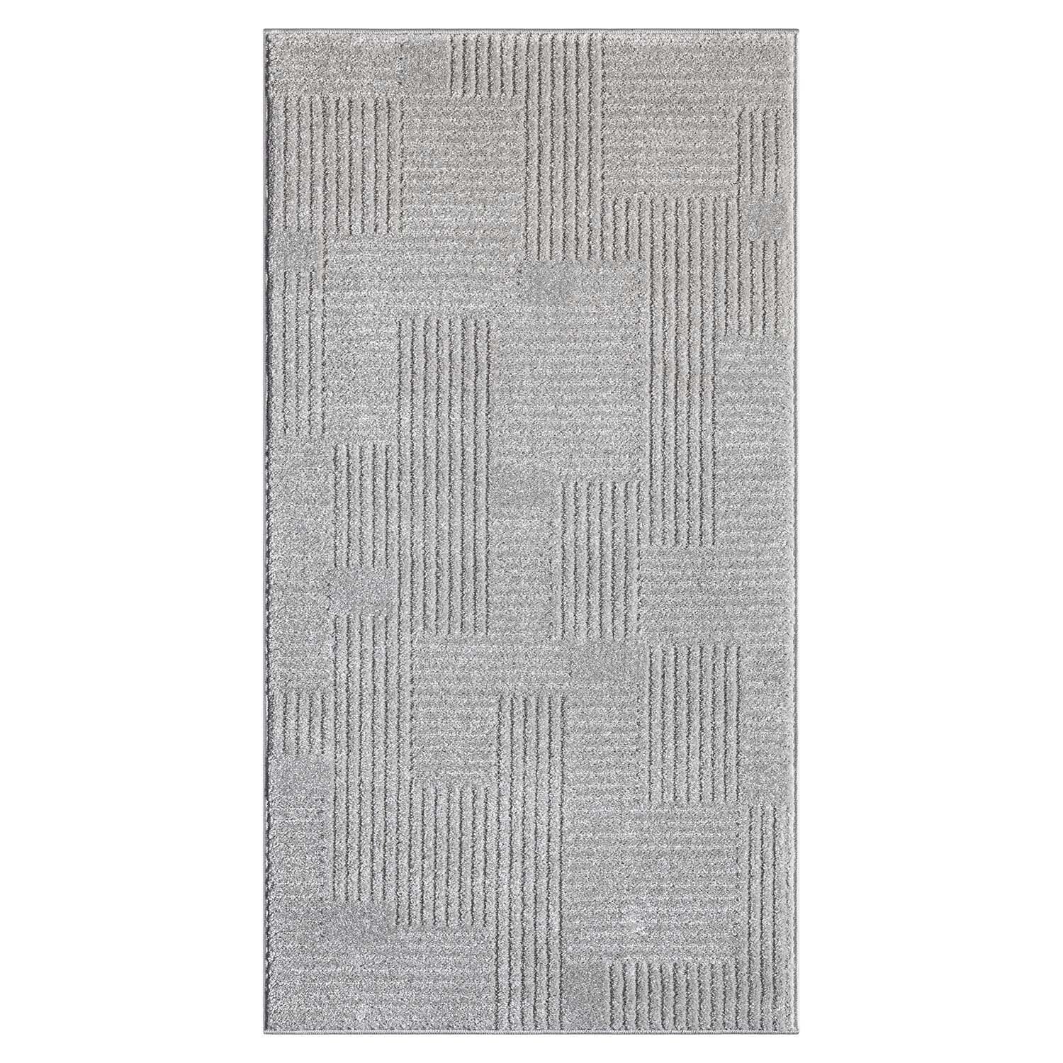 Tapis de couloir à motifs Lignes - Gris – STUDIO DECO
