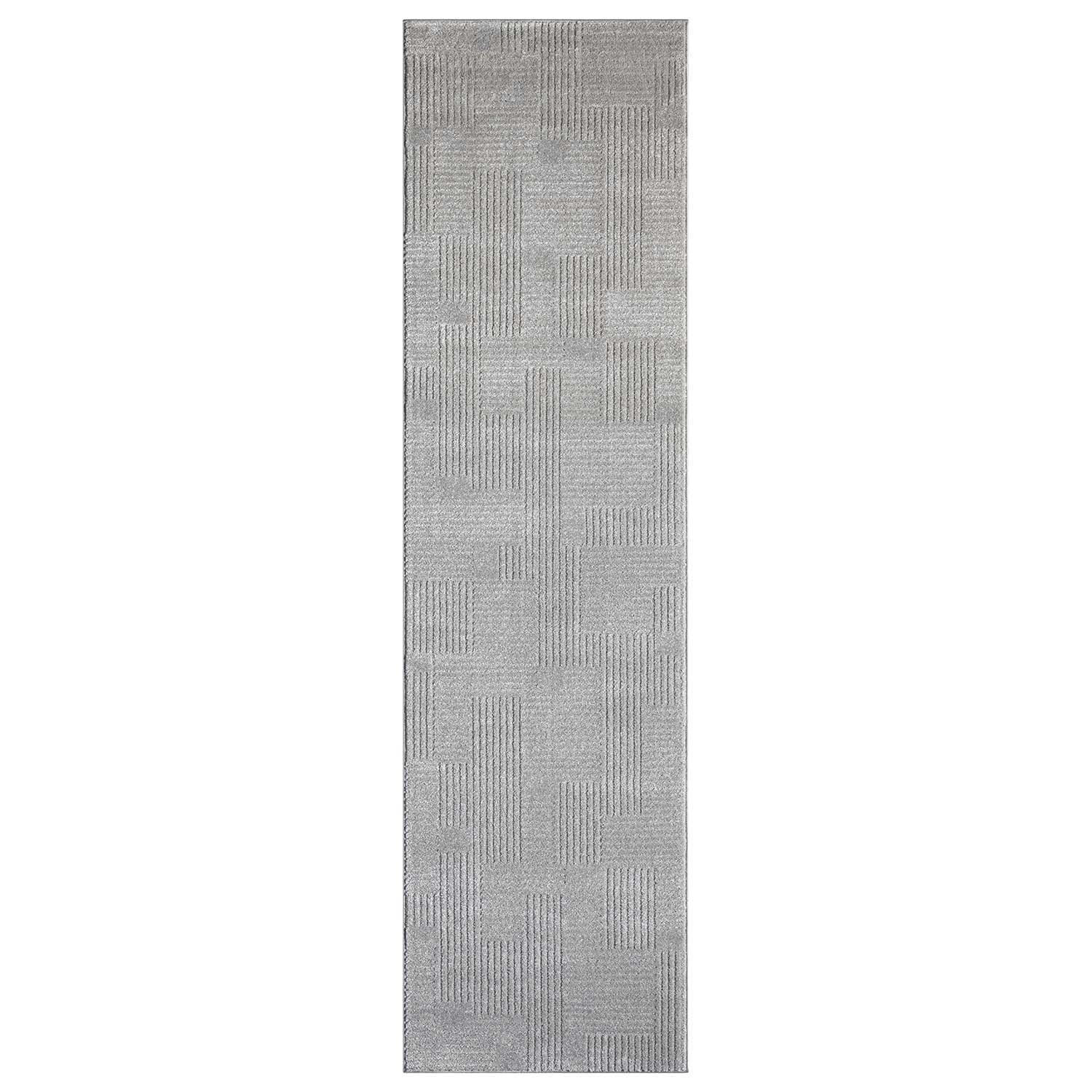 Tapis de couloir à motifs Lignes - Gris – STUDIO DECO