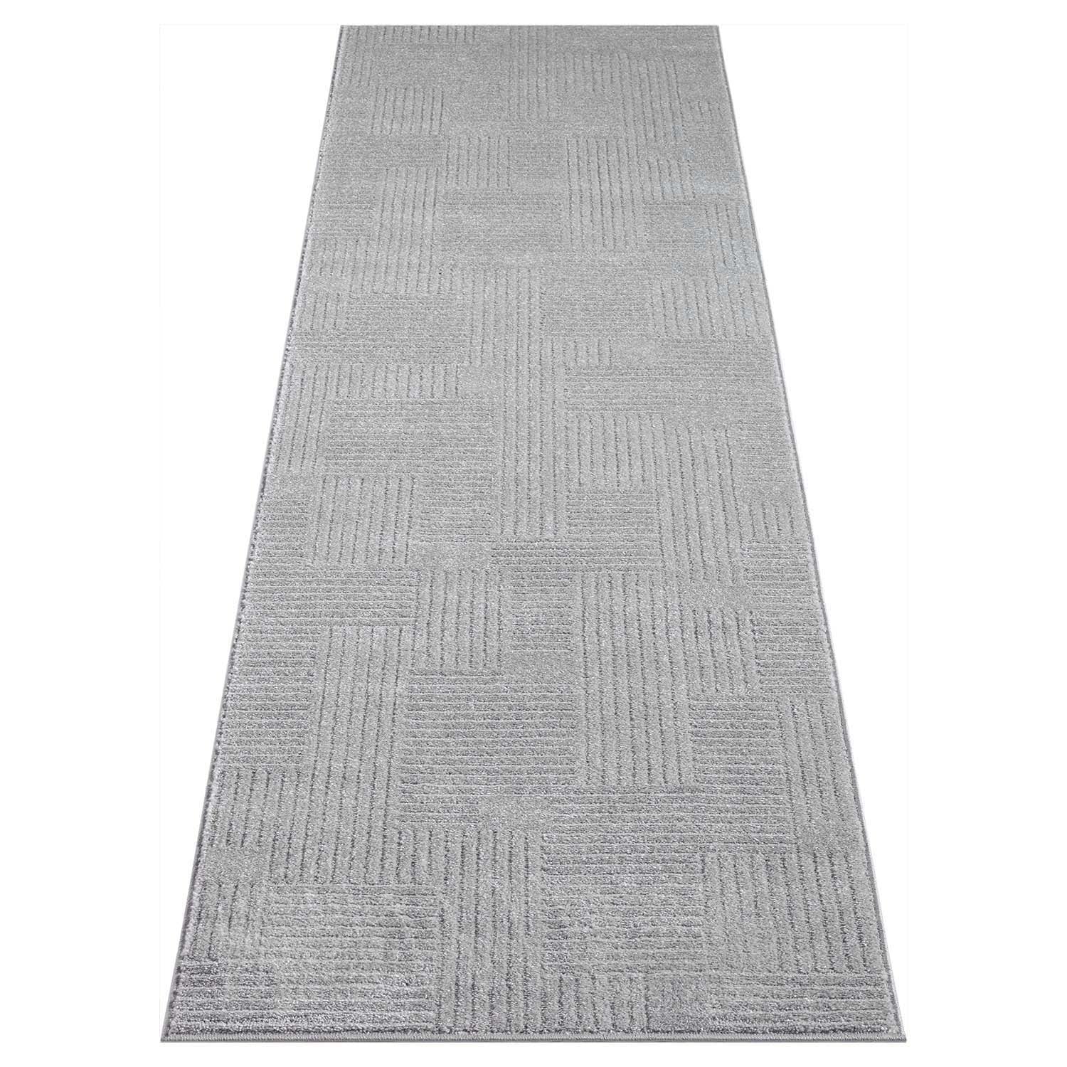 Tapis de couloir à motifs Lignes - Gris – STUDIO DECO