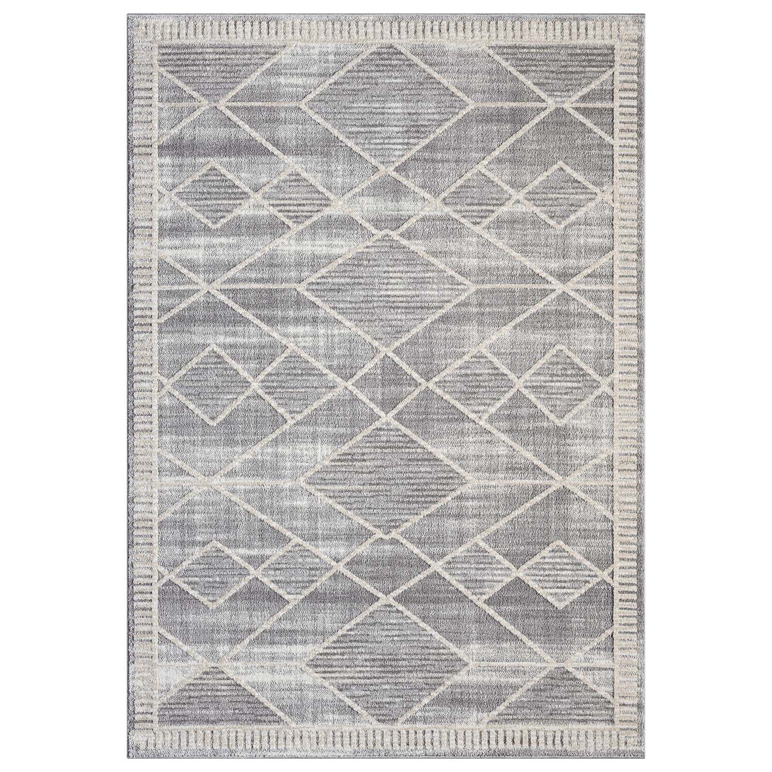 Tapis géométrique à motifs Ethniques en Relief – STUDIO DECO