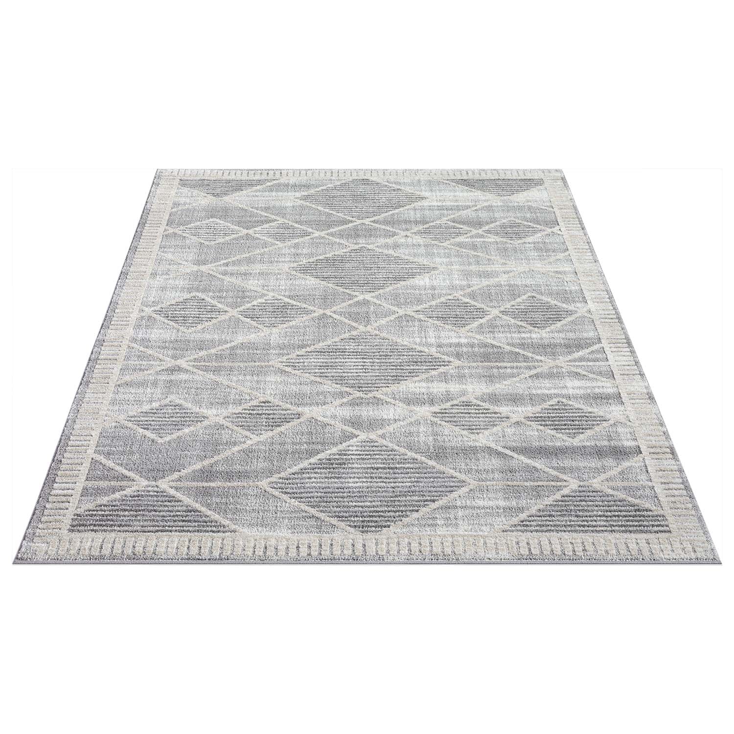 Tapis géométrique à motifs Ethniques en Relief – STUDIO DECO