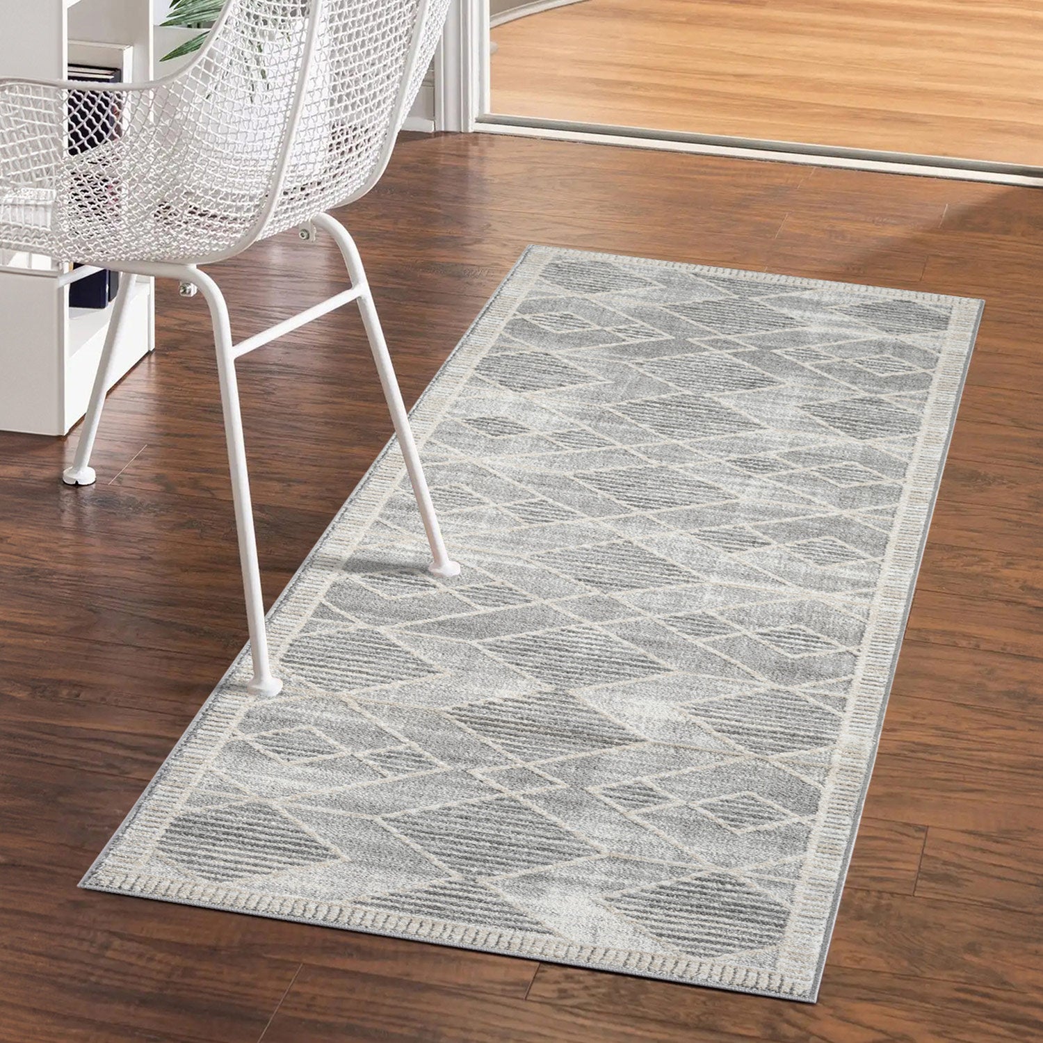 Tapis de couloir géométrique à motifs Ethniques en Relief – STUDIO DECO