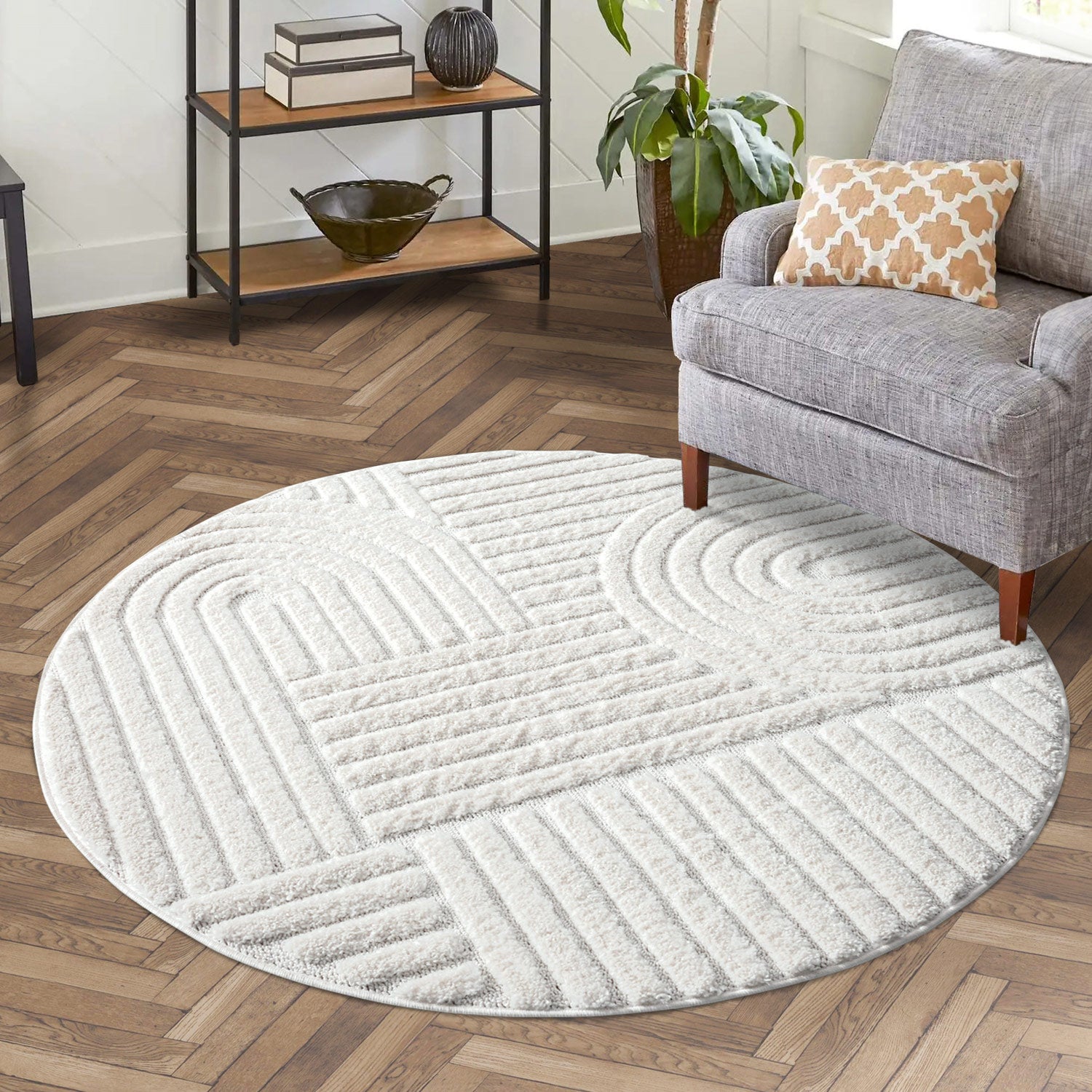 Tapis rond à relief ARCA – STUDIO DECO