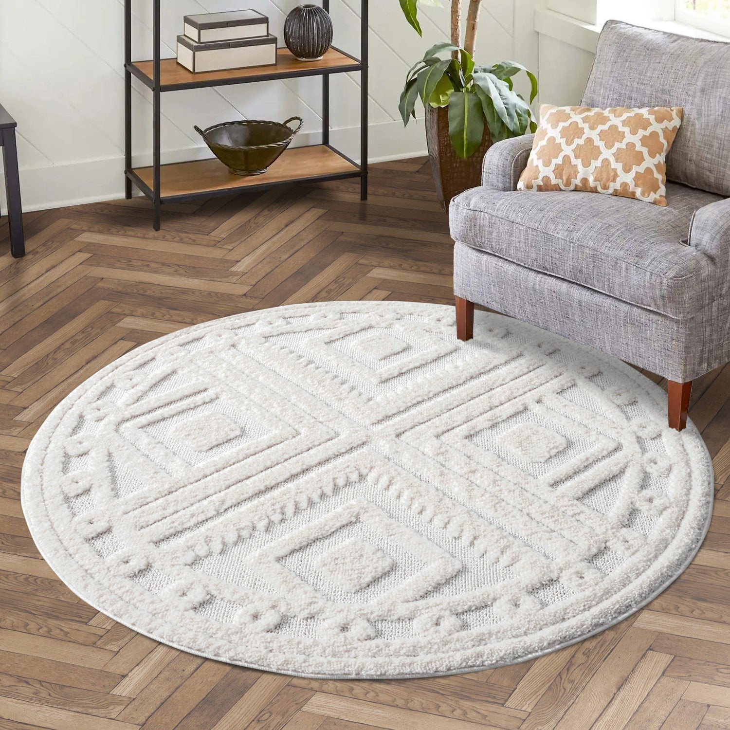 Tapis rond à relief AERA – STUDIO DECO