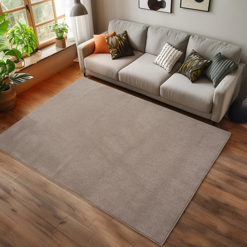 Tapis bouclés à relief Uni Beige – STUDIO DECO