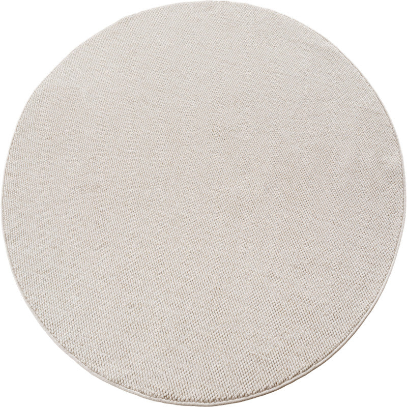 Tapis Rond bouclés à relief Uni Crème – STUDIO DECO