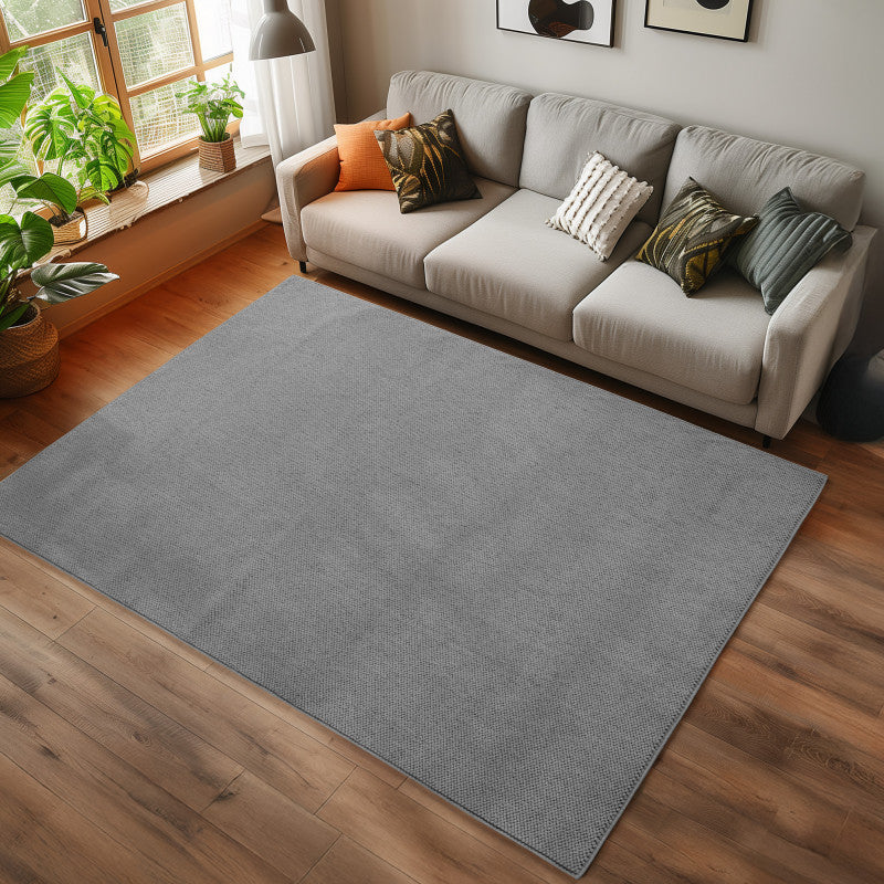 Tapis bouclés à relief Uni Gris – STUDIO DECO