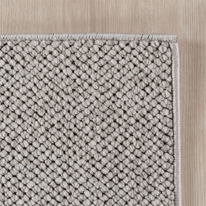 Tapis bouclés à relief Uni Gris – STUDIO DECO