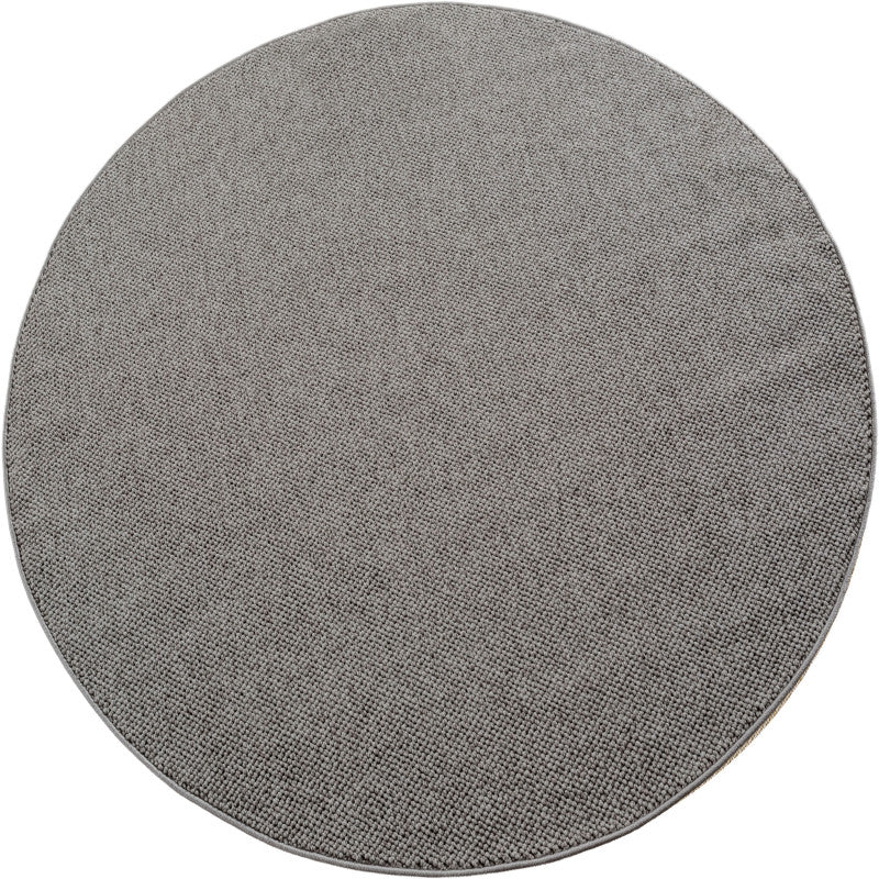 Tapis Rond bouclés à relief Uni Gris – STUDIO DECO