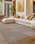 Tapis bouclés à relief ARCH Beige – STUDIO DECO