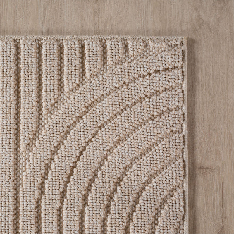 Tapis bouclés à relief ARCH Beige – STUDIO DECO