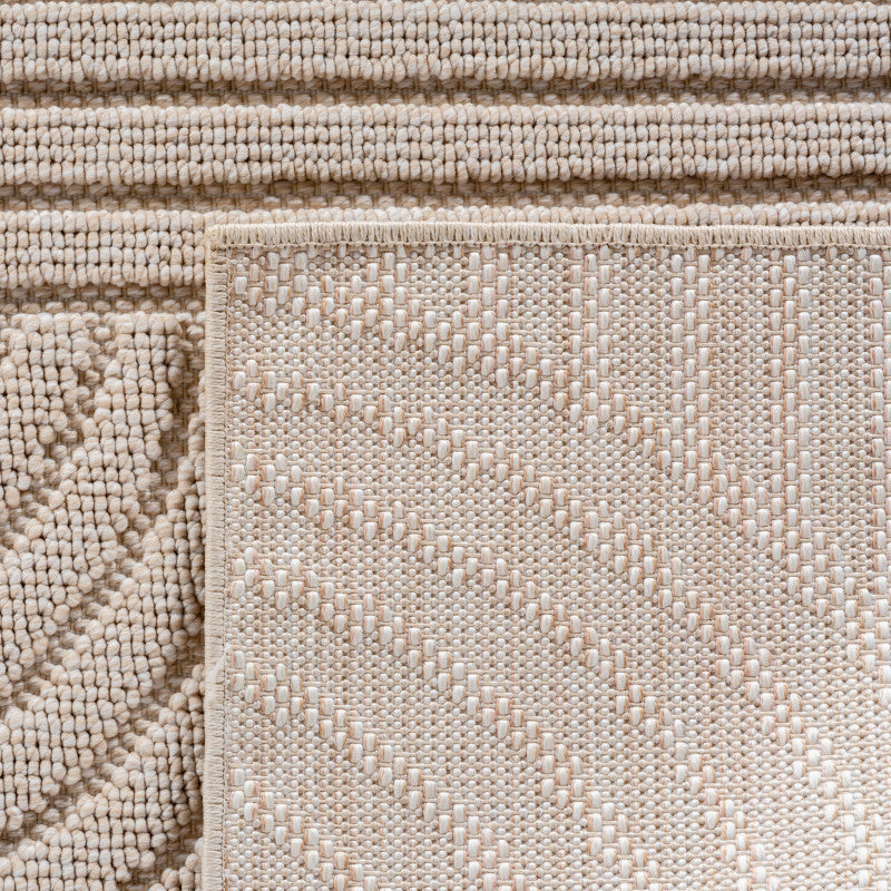 Tapis bouclés à relief ARCH Beige – STUDIO DECO