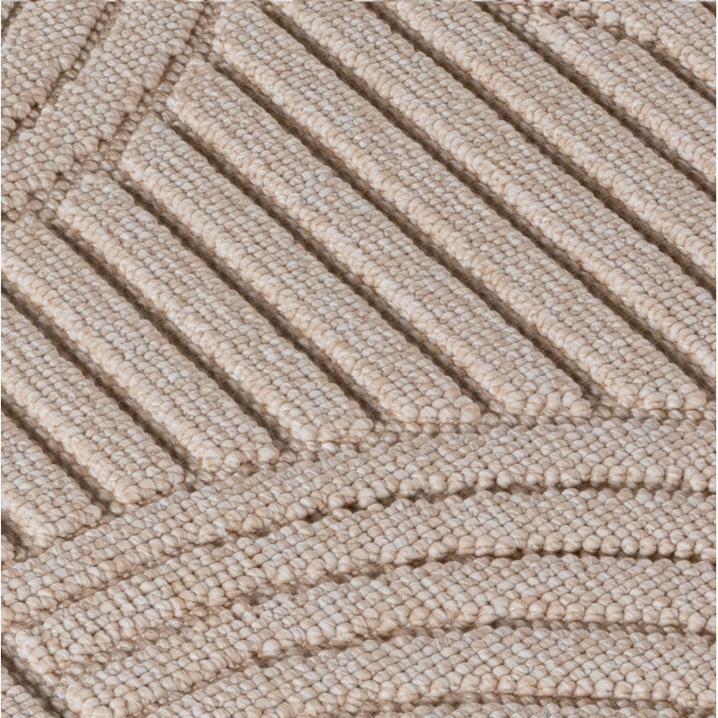 Tapis Rond bouclés à relief ARCH Beige – STUDIO DECO