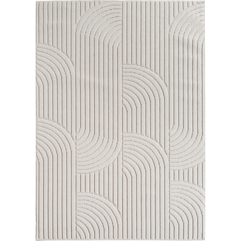 Tapis bouclés à relief ARCH Crème – STUDIO DECO