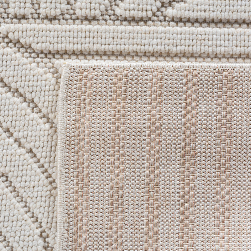 Tapis bouclés à relief ARCH Crème – STUDIO DECO