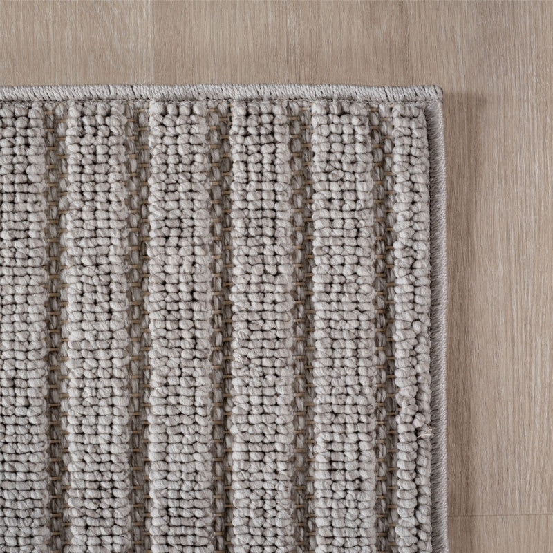 Tapis Rond bouclés à relief ARCH Gris – STUDIO DECO