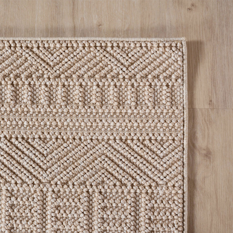 Tapis bouclés à relief ETHNIK Beige – STUDIO DECO
