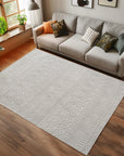Tapis bouclés à relief ETHNIK Crème – STUDIO DECO