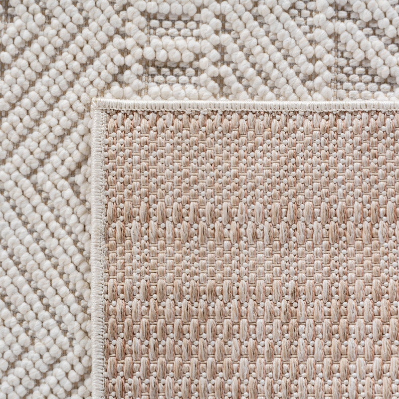 Tapis bouclés à relief ETHNIK Crème – STUDIO DECO