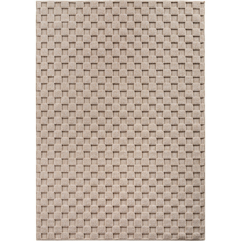 Tapis bouclés à relief DAMIER Beige – STUDIO DECO