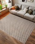Tapis bouclés à relief DAMIER Beige – STUDIO DECO