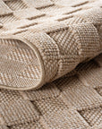 Tapis bouclés à relief DAMIER Beige – STUDIO DECO