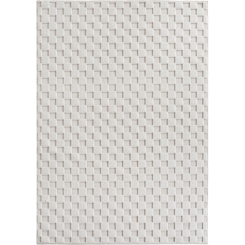 Tapis bouclés à relief DAMIER Crème – STUDIO DECO