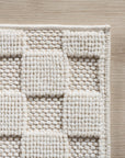 Tapis bouclés à relief DAMIER Crème – STUDIO DECO