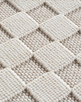 Tapis bouclés à relief DAMIER Crème – STUDIO DECO