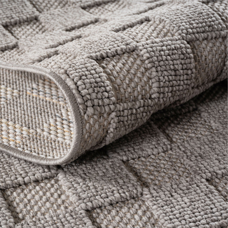 Tapis bouclés à relief DAMIER Gris – STUDIO DECO