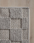 Tapis bouclés à relief DAMIER Gris – STUDIO DECO