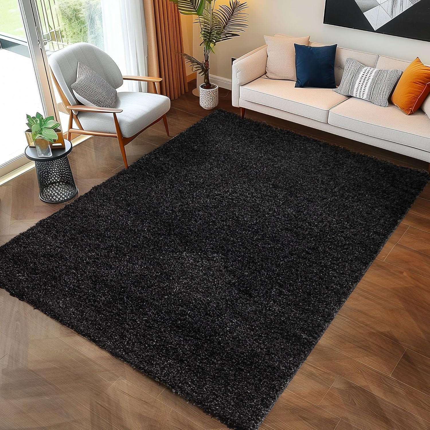 Tapis Shaggy Uni à poils longs - Anthe – STUDIO DECO