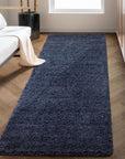 Tapis Shaggy Uni à poils longs - Bleu – STUDIO DECO