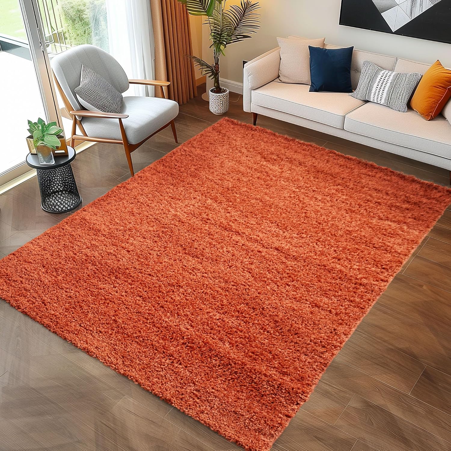 Tapis Shaggy Uni à poils longs - Terra – STUDIO DECO