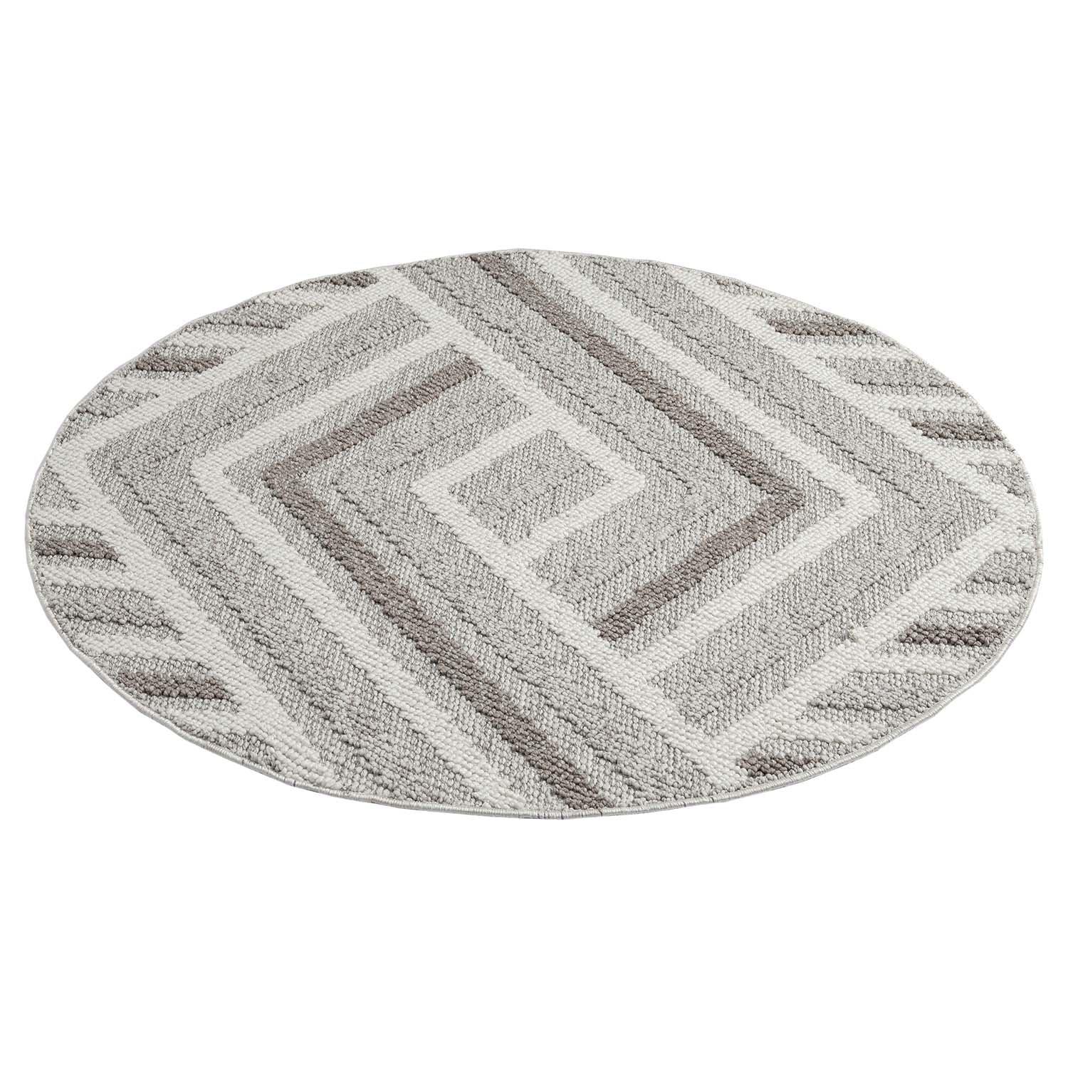 Tapis Rond Sisal Bouclé à relief TRESS - Beige – STUDIO DECO