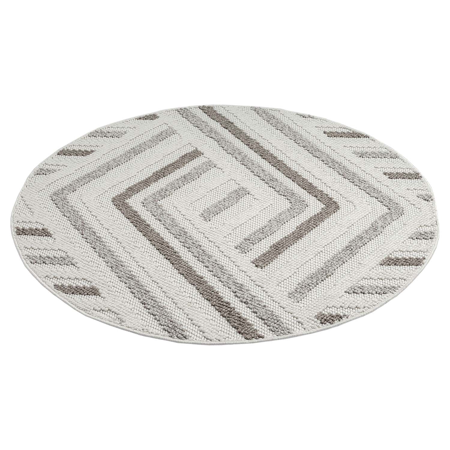 Tapis Rond Sisal Bouclé à relief TRESS - Crème – STUDIO DECO