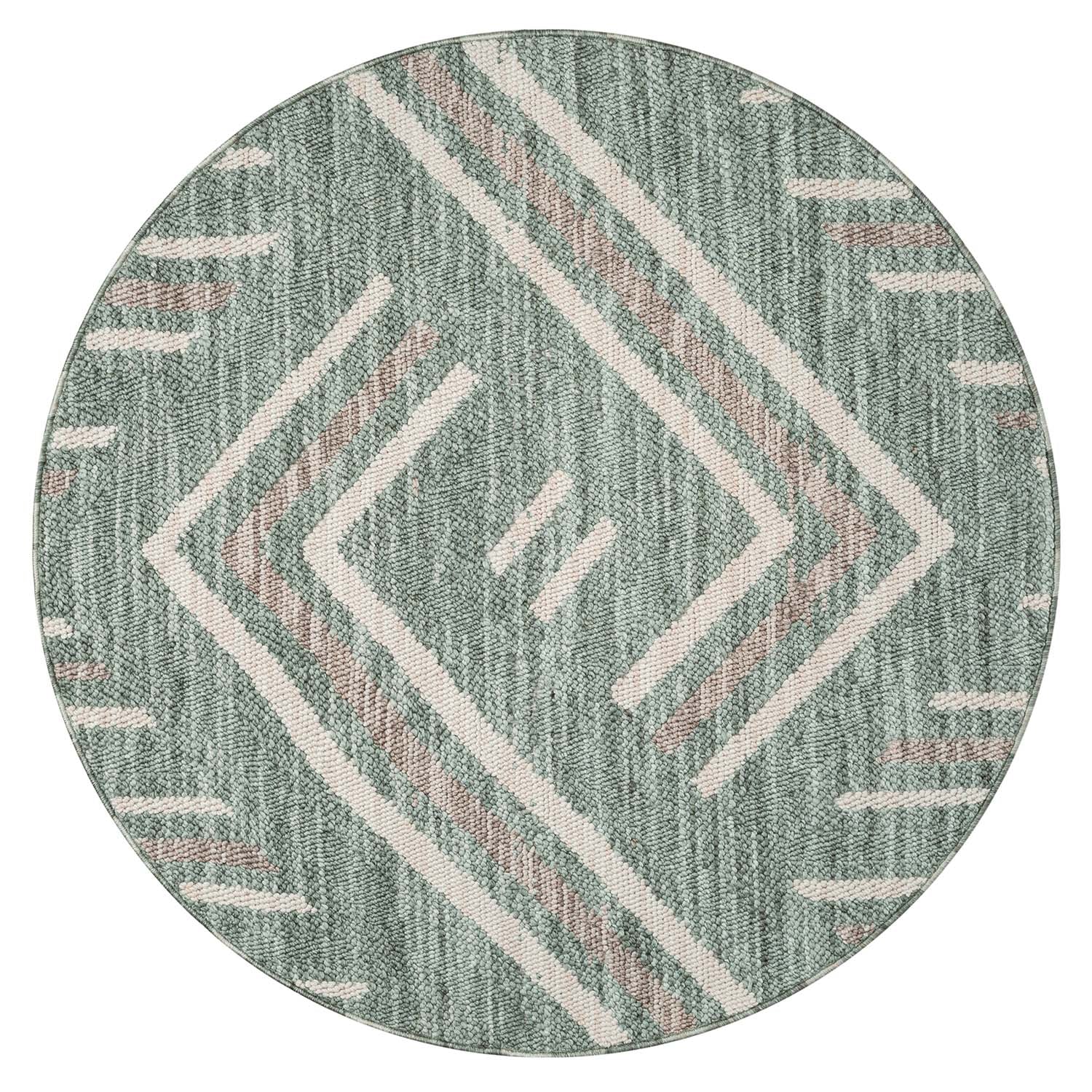 Tapis Rond Sisal Bouclé à relief TRESS - Vert – STUDIO DECO
