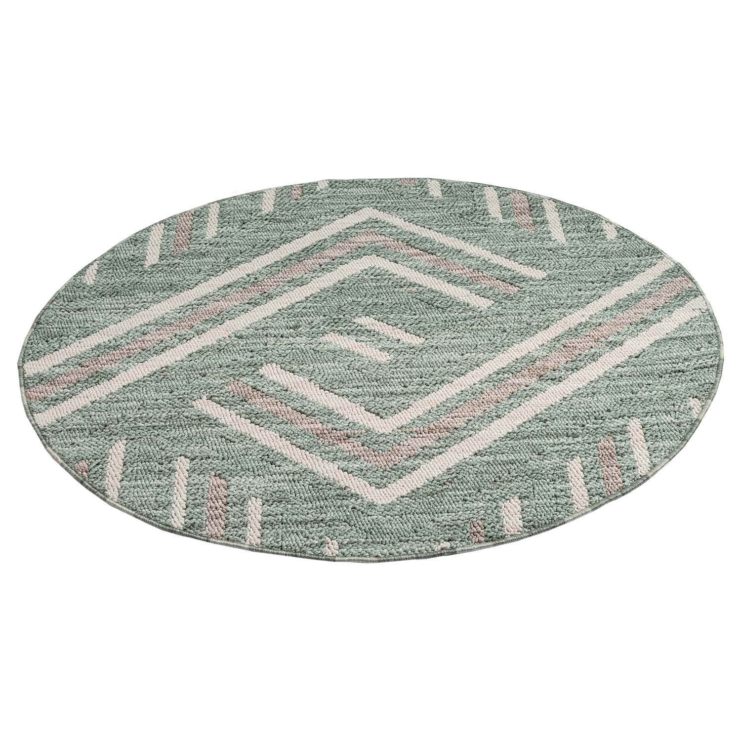 Tapis Rond Sisal Bouclé à relief - TRESS Vert – STUDIO DECO