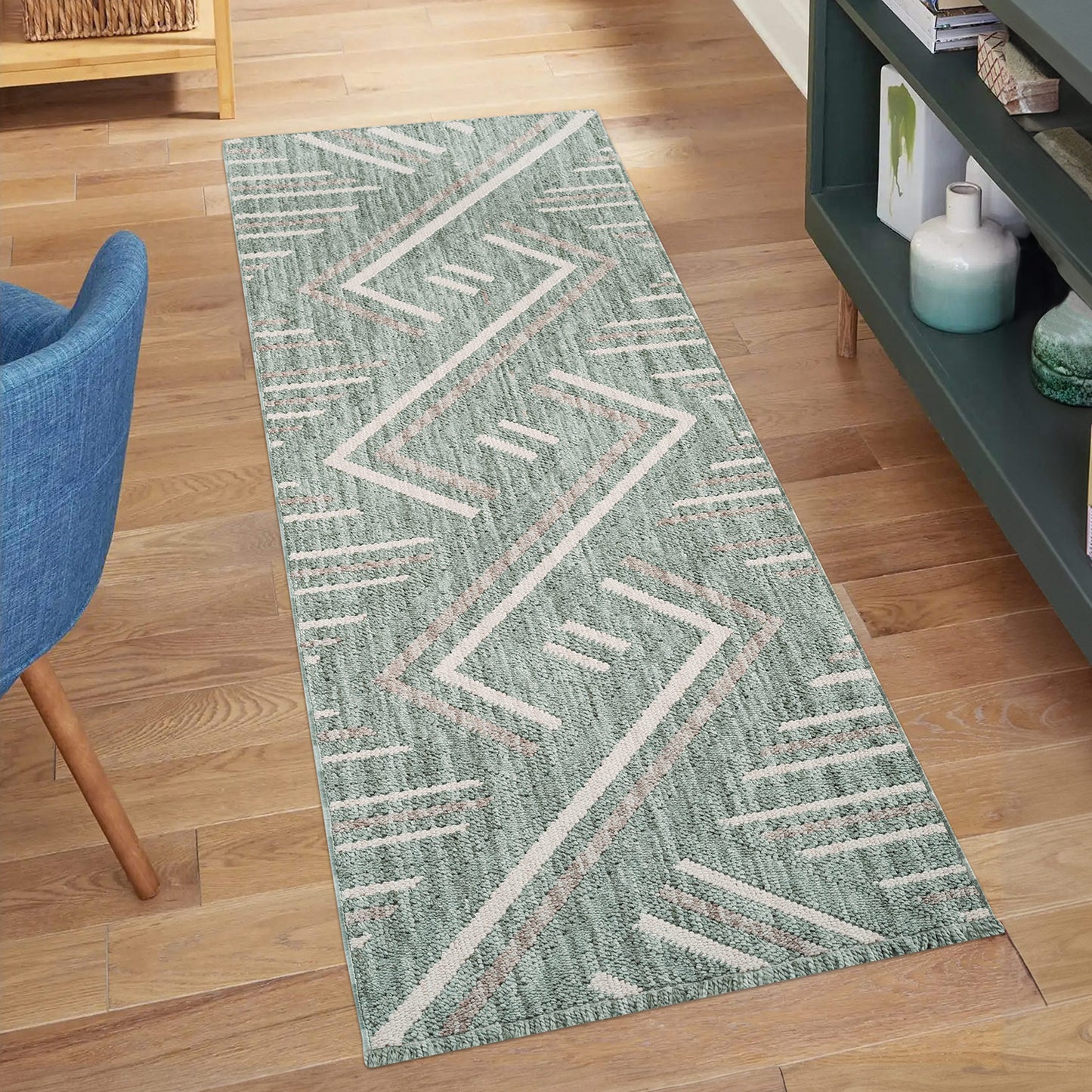 Tapis Sisal Bouclé à relief TRESS - Vert