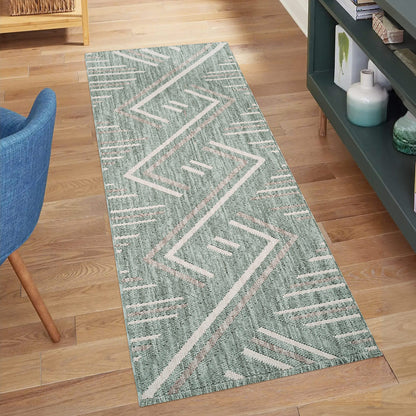 Tapis Sisal Bouclé à relief TRESS - Vert