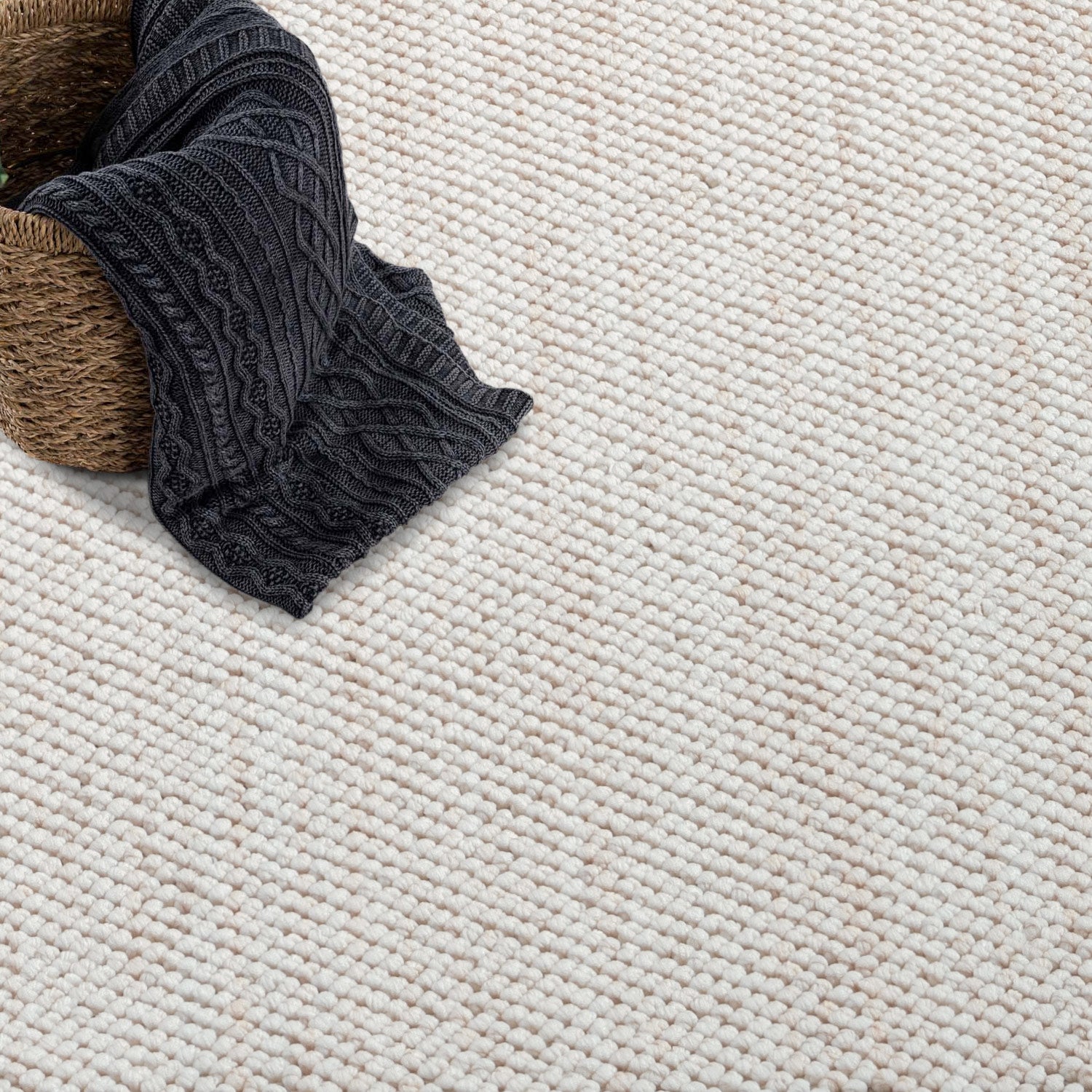 Tapis Sisal Bouclé à relief UNI - Crème – STUDIO DECO