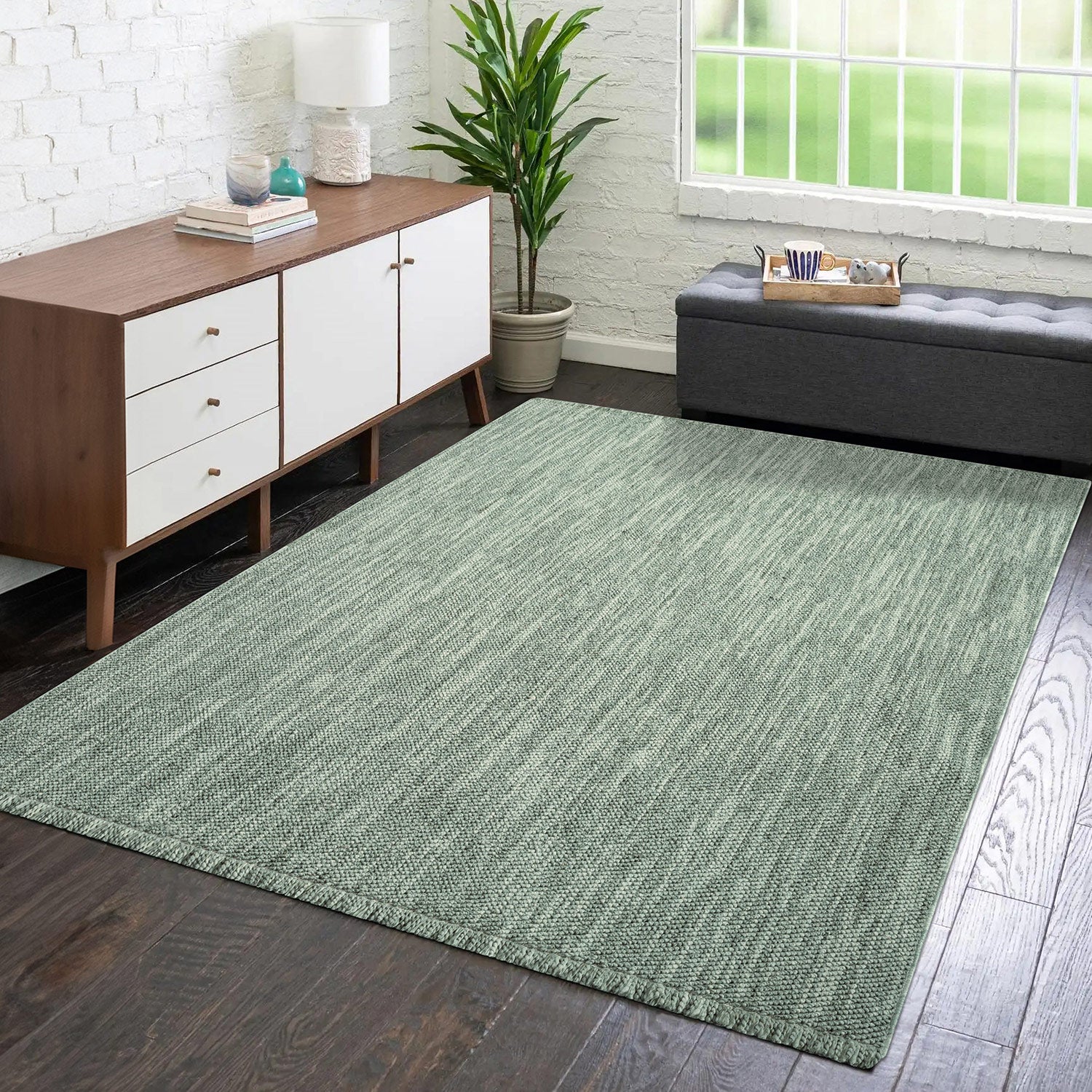 Tapis Sisal Bouclé à relief UNI - Vert – STUDIO DECO