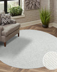 Tapis Rond Sisal Bouclé à relief - UNI Ecru – STUDIO DECO