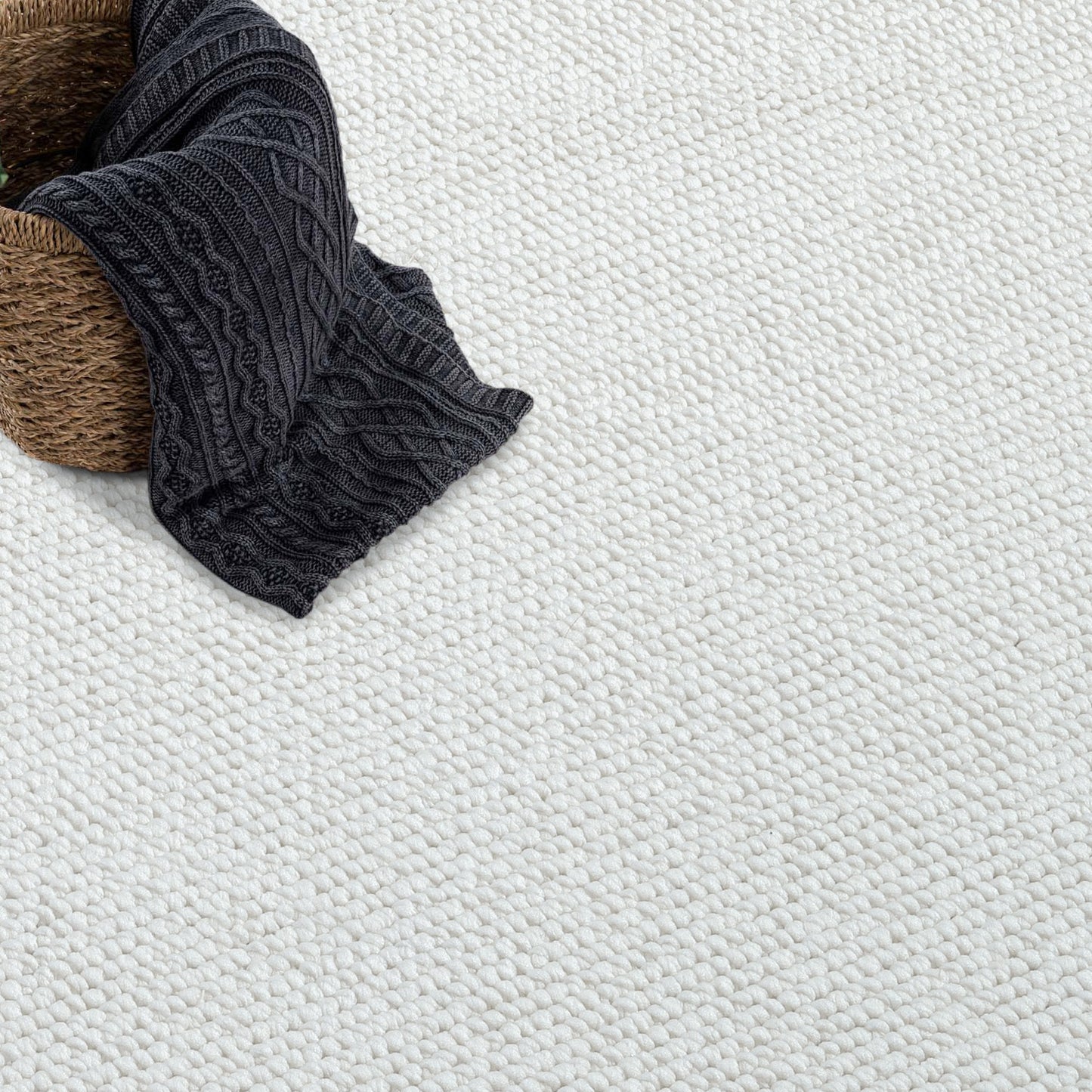 Tapis Sisal Bouclé à relief UNI - Ecru