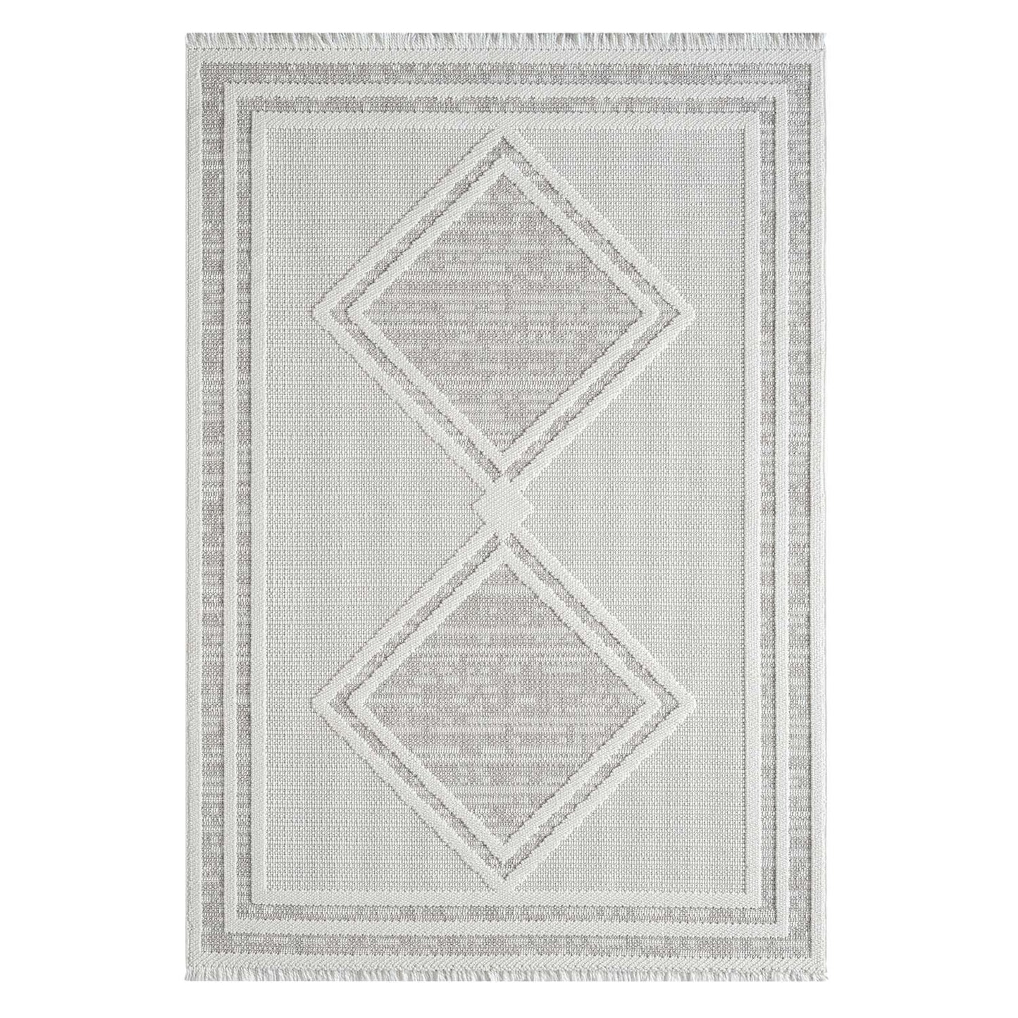 Tapis Sisal Bouclé à relief OSAL - Beige et Ecru